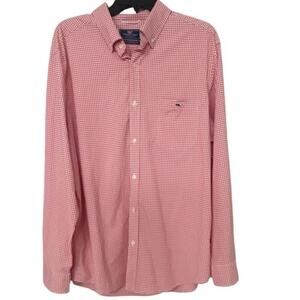 Vineyard Vines Performance Tech Nylon Tucker Shirt XL Gingham Button Down Preppy